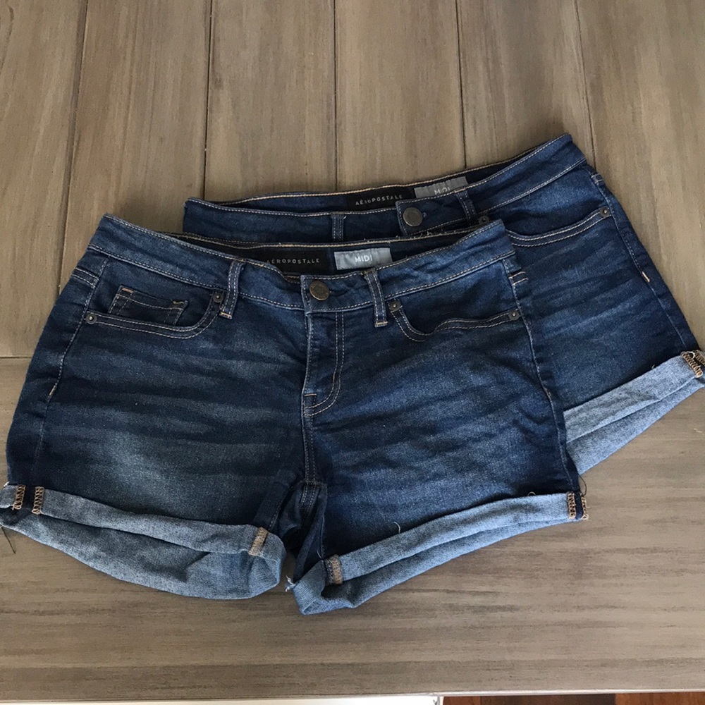 2 pairs of aeropostale midi shorts